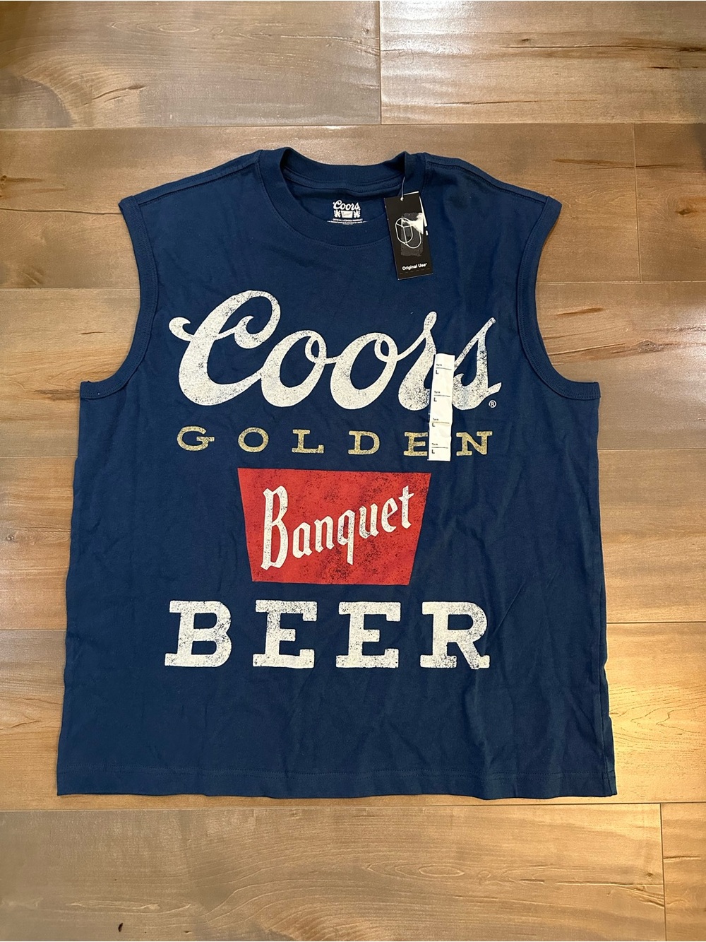 Coors Golden Banquet Blue Graphic Muscle Tank for Men - Picture 2 of 8
